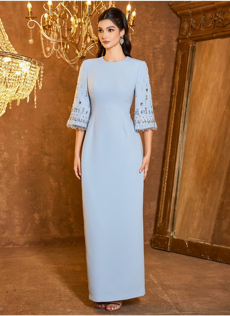 Madam Uniq Embellished Sleeve Gown Dress  - Image 4