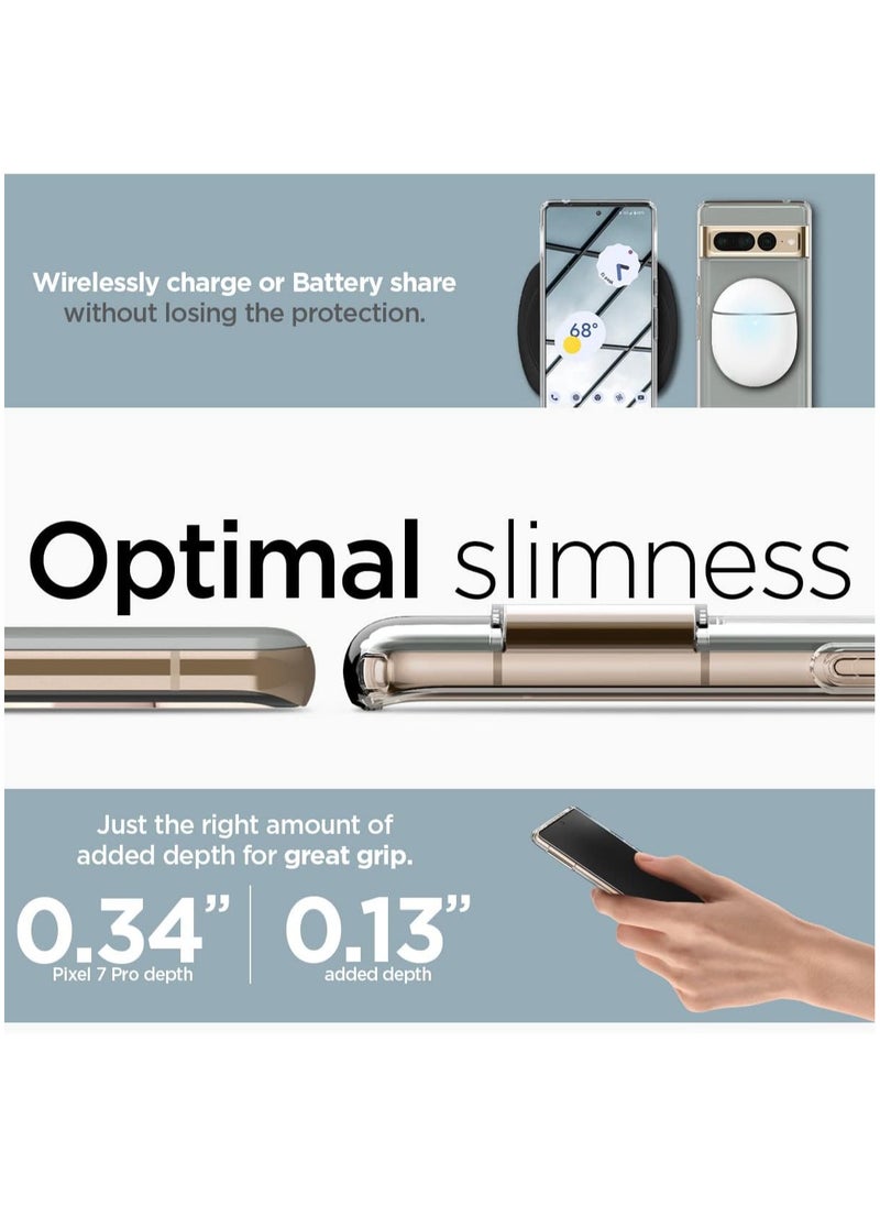 Spigen Spigen Ultra Hybrid Case Compatible with Google Pixel 7 Pro - Crystal Clear  - Image 3