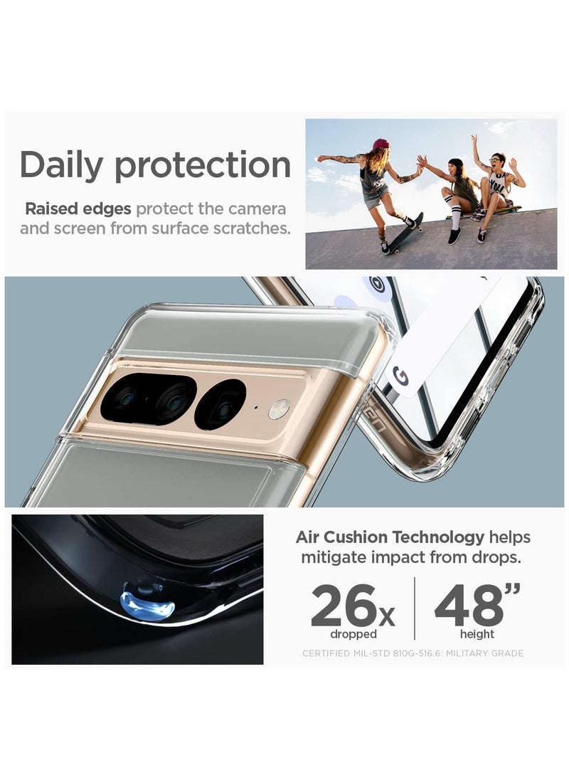 Spigen Spigen Ultra Hybrid Case Compatible with Google Pixel 7 Pro - Crystal Clear  - Image 4