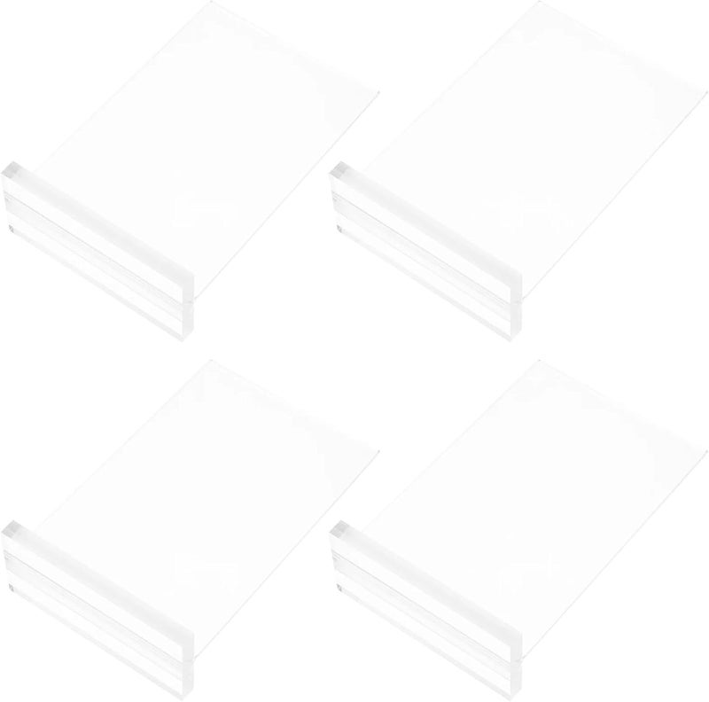مقاوم للتآكل ومتين حامل كتيبات أكريليكي، 4 قطع؛ لوحة إعلان شفافة، منصة عرض واضحة؛ لوحة أرقام أكريليكية، قائمة الأطعمة، مناسبة للمكاتب والمنازل والمتاجر. - Image 5