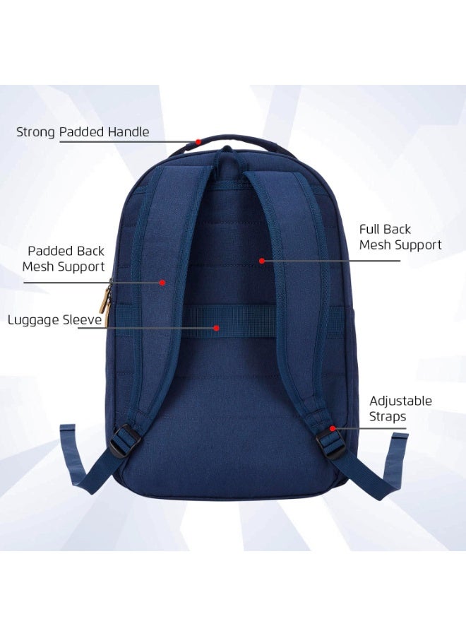 Safari Dart 2 24L College backpack, 2 compartments, 17" laptop compatible, Smart trolley sleeve, Front pocket, college backpack bags for women and men, travel bag, Ideal for Students, Color - Blue - Image 5
