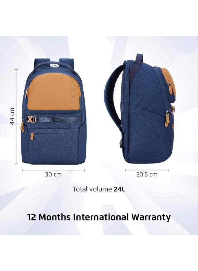 Safari Dart 2 24L College backpack, 2 compartments, 17" laptop compatible, Smart trolley sleeve, Front pocket, college backpack bags for women and men, travel bag, Ideal for Students, Color - Blue - Image 4