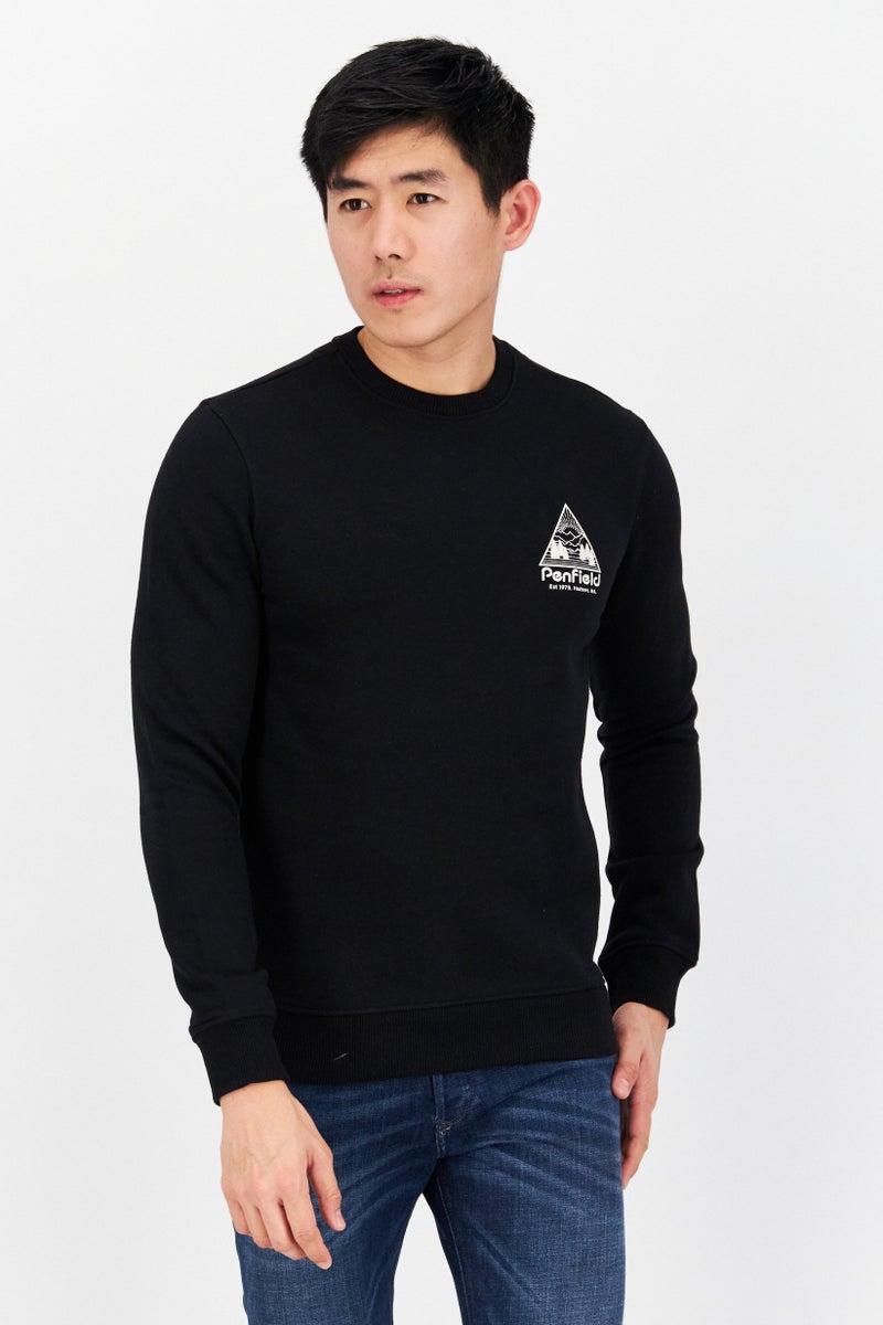 Penfield Men Crew Neck Long Sleeve Sweatshirt, Black - Image 1