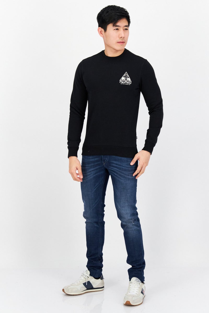 Penfield Men Crew Neck Long Sleeve Sweatshirt, Black - Image 3