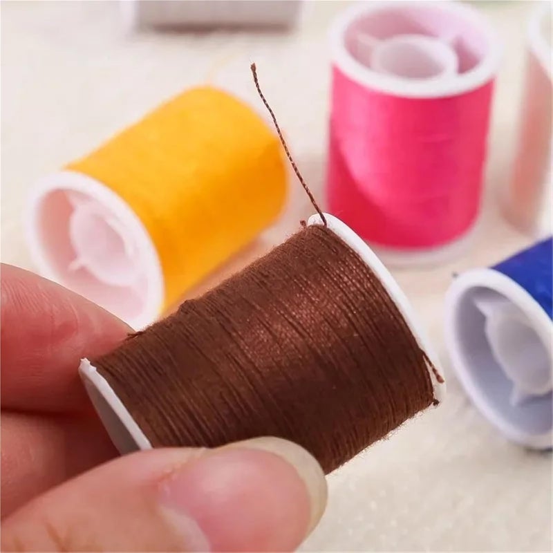 Sewing Thread Kits Colourful Sewing Thread Set Jeans Button DIY Crafts for Hand Stitching Embroidery Home Supplies(Set-B,3set) - Image 3