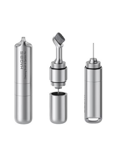 Hagibis SIM Card Ejector Tray Removal Tool with Cleaning Brush 2 in 1 EDC Portable Keychain Eject Pins Reset Needle Opener Cleaning Pen for iPhone Airpods Pro CP02 - Image 1
