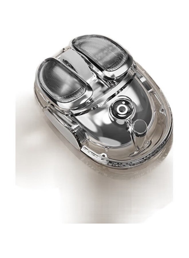 Eweadn Q9 Potato Wireless Bluetooth Dual-Mode Transparent Mouse, Rechargeable Gaming Mouse For Pc And Laptop, Low-Profile, Lightweight, Rgb Lighting Effects, Crystal White - Image 2