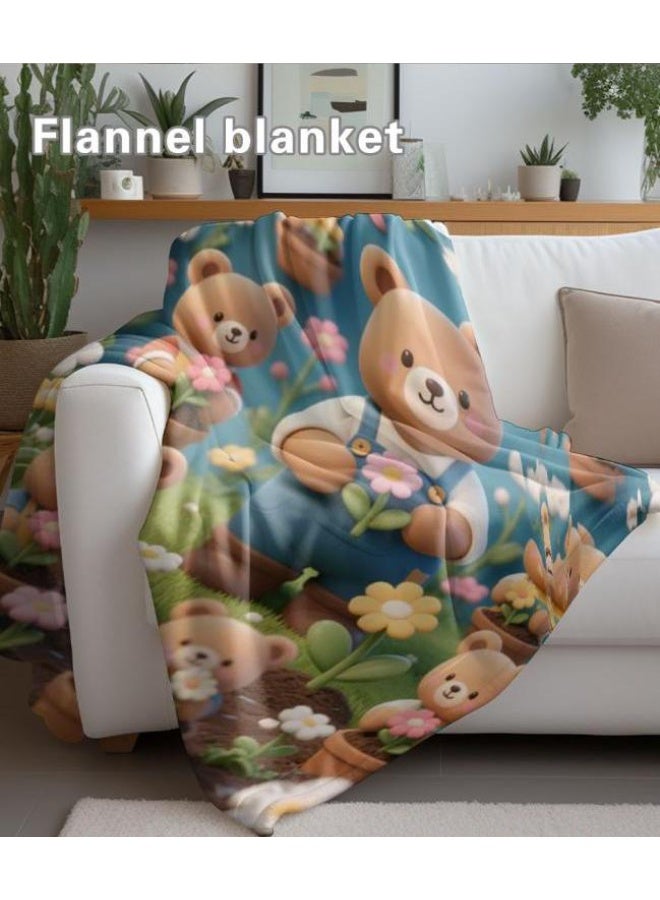 عام بطانية رقيقة من الفانيلا الكرتونية للأطفال والرضع (دافئة ومريحة، ومناسبة للنوم والألعاب) 70 سم * 100 سم - Image 5