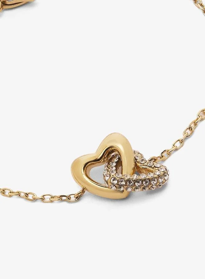 GUESS  Heart Links Bracelet And  Studs for Women | Best Price UAE
