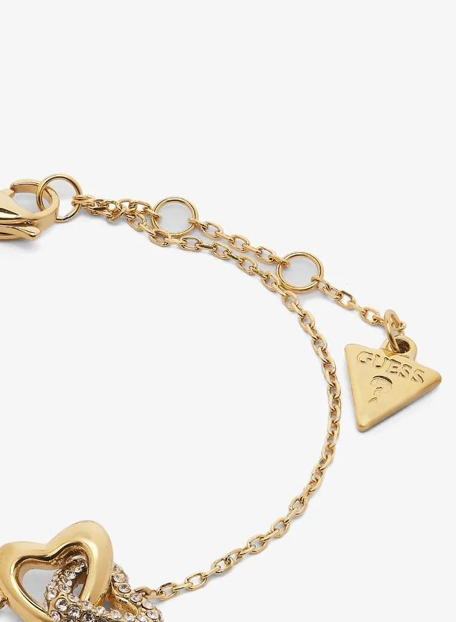 GUESS  Heart Links Bracelet And  Studs for Women | Best Price UAE