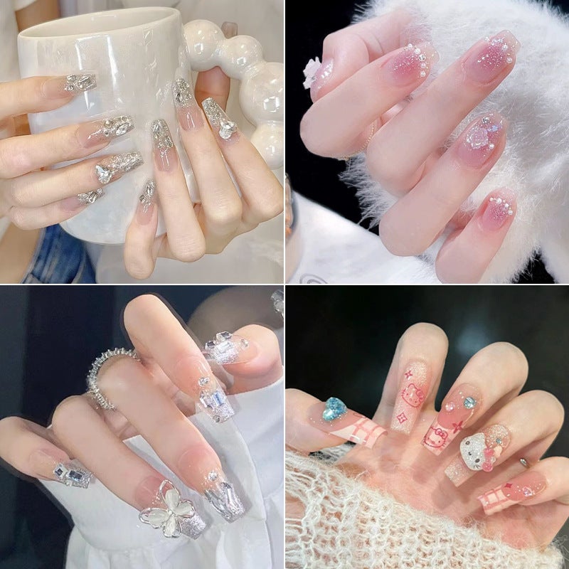 Fake Nail Nail Nail Long Wear Nail Sticker Nail Sticker Nail Sticker Finished Ins Style Wearable Nail Sticker - Image 3