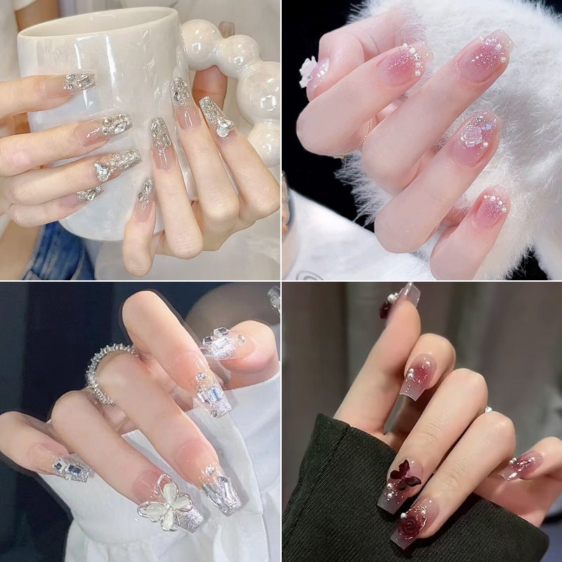 Fake Nail Nail Nail Long Wear Nail Sticker Nail Sticker Nail Sticker Finished Ins Style Wearable Nail Sticker - Image 2