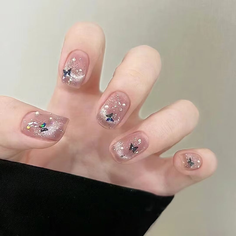Fake Nail Nail Nail Long Wear Nail Sticker Nail Sticker Nail Sticker Finished Ins Style Wearable Nail Sticker - Image 1