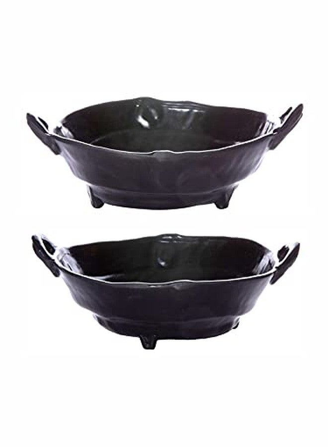 Goodhomes Melamine Serving Kadhai Bowl Set of 2, Black - 300 ML - Image 4