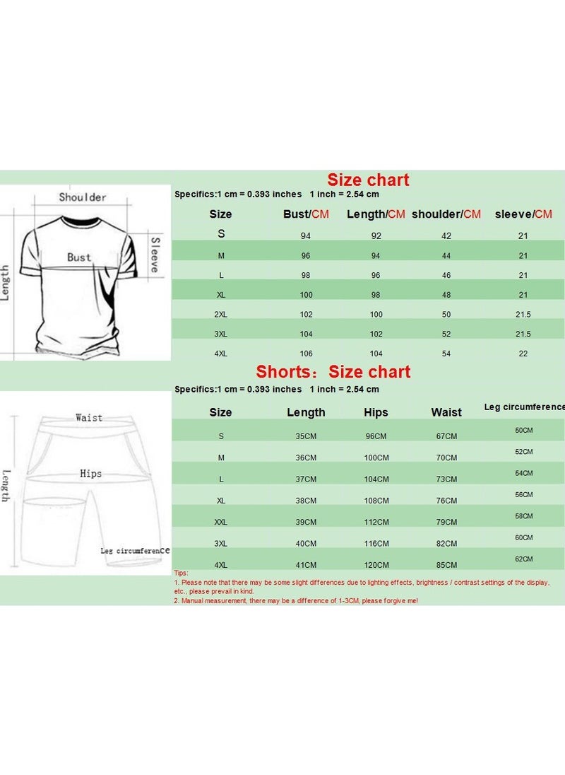 KUYING - 2024 New Fashion T-shirt, Casual Shorts, Sports Set - Image 1