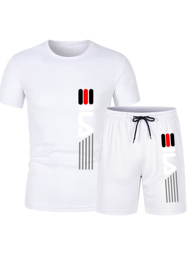 KUYING - 2024 New Fashion T-shirt, Casual Shorts, Sports Set - Image 1