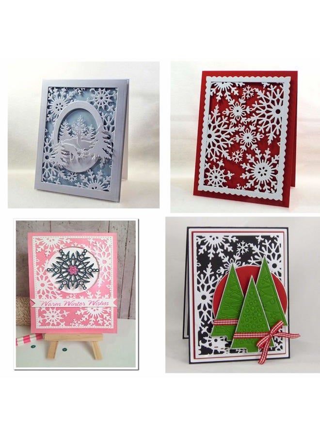 DDeehs Christmas Snowflake Metal Die Cuts,Frame Snow Flower Cutting Dies Cut Stencils for DIY Scrapbooking Album Decorative Embossing Paper Dies for Card Making - Image 5