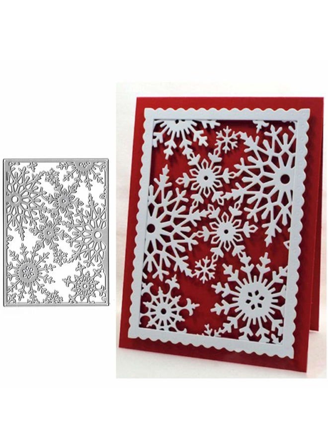DDeehs Christmas Snowflake Metal Die Cuts,Frame Snow Flower Cutting Dies Cut Stencils for DIY Scrapbooking Album Decorative Embossing Paper Dies for Card Making - Image 1