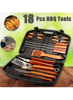 BBQ Grill Tools Set, 18 PCS Grill Accessories Stainless Steel Grilling Utensils with Storage Box for Men Women Outdoor Cooking Gift