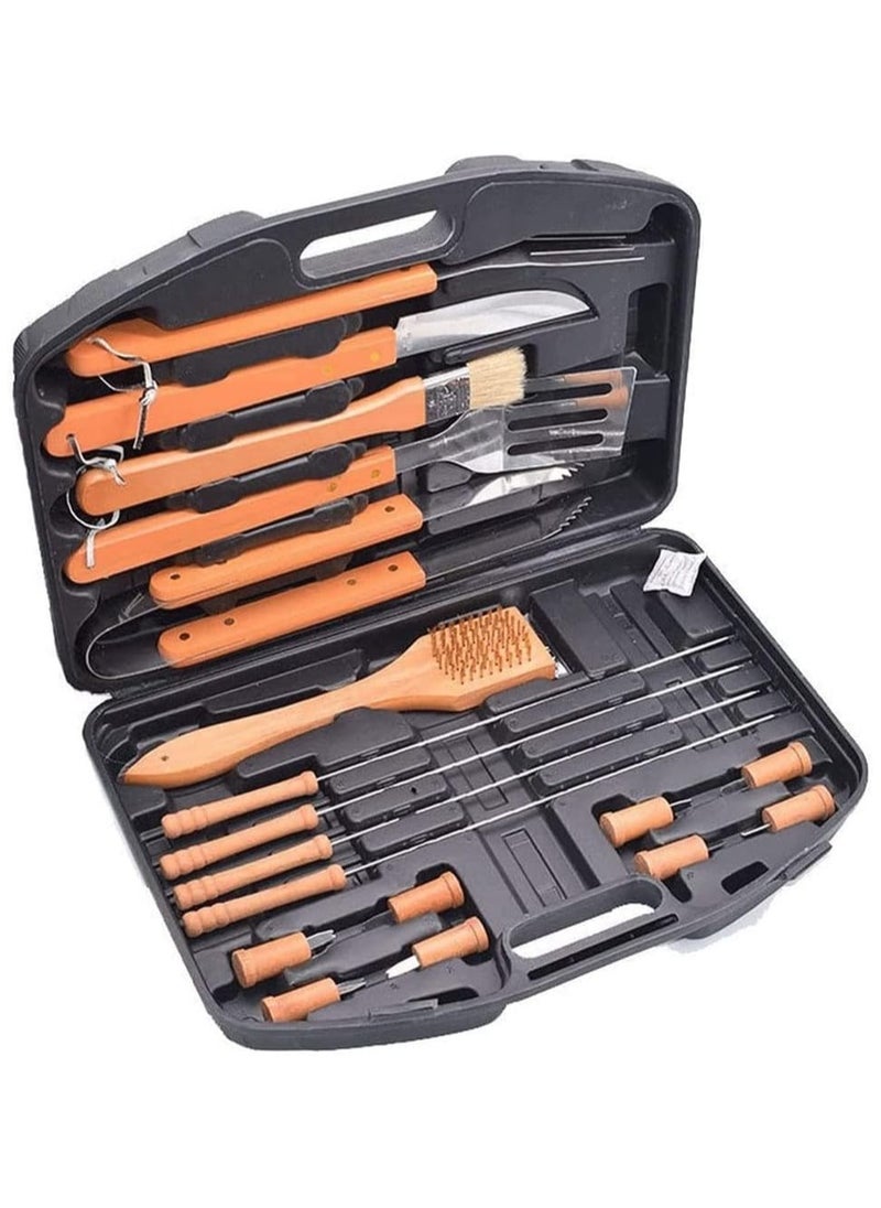 Generic - BBQ Grill Tools Set, 18 PCS Grill Accessories Stainless Steel Grilling Utensils with Storage Box for Men Women Outdoor Cooking Gift - Image 1