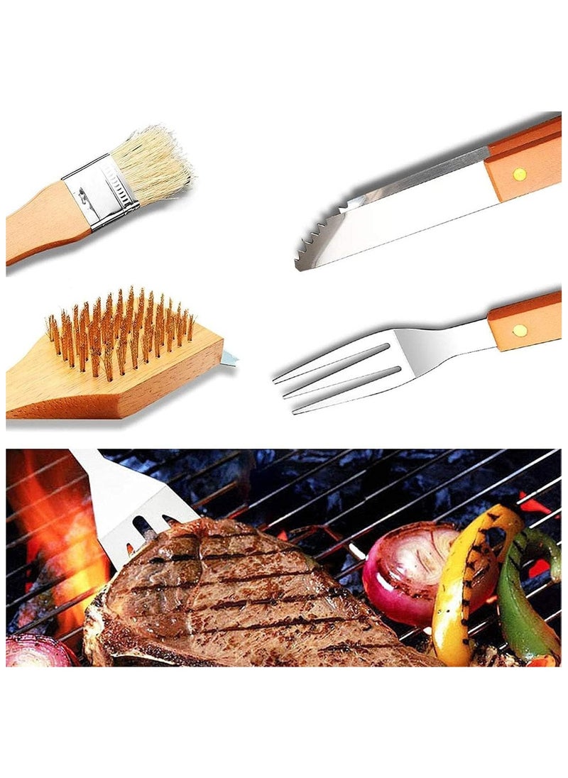 Generic - BBQ Grill Tools Set, 18 PCS Grill Accessories Stainless Steel Grilling Utensils with Storage Box for Men Women Outdoor Cooking Gift - Image 1