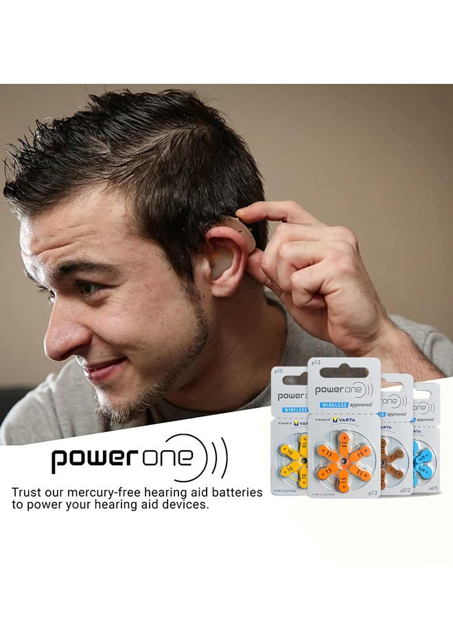 Power One - P312 Hearing Aid Battery No Mercury, 60 Batteries - Image 1