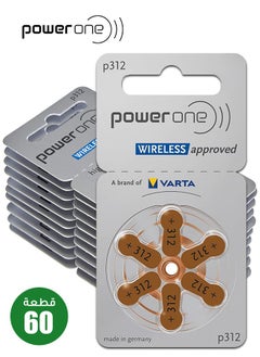 P312 Hearing Aid Battery No Mercury, 60 Batteries