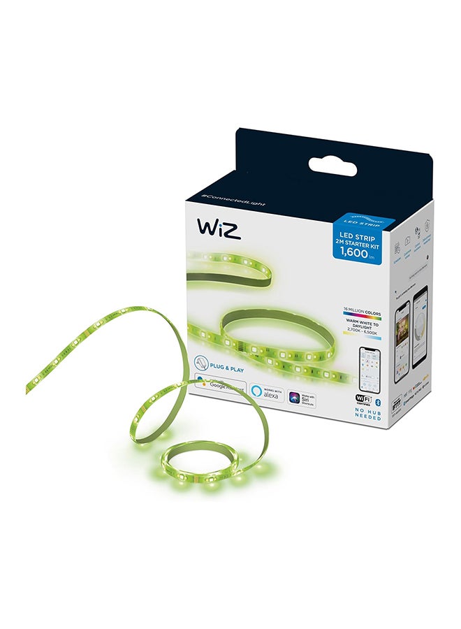 Wiz Smart LED Light Strip 2M, 1600 Lumens, RGB, Wi-Fi And Bluetooth, Compatible with Alexa And Google, Starter Kit - EU Plug  - Image 1