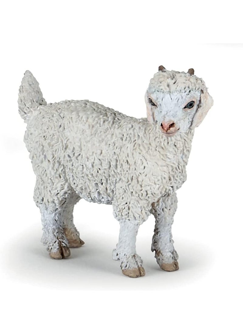 Papo Papo HandPainted  Figurine Farmyard Friends Young Angora Goat 51171  Collectible  for Children  Suitable for Boys and Girls  from 3 Years Old  - Image 1