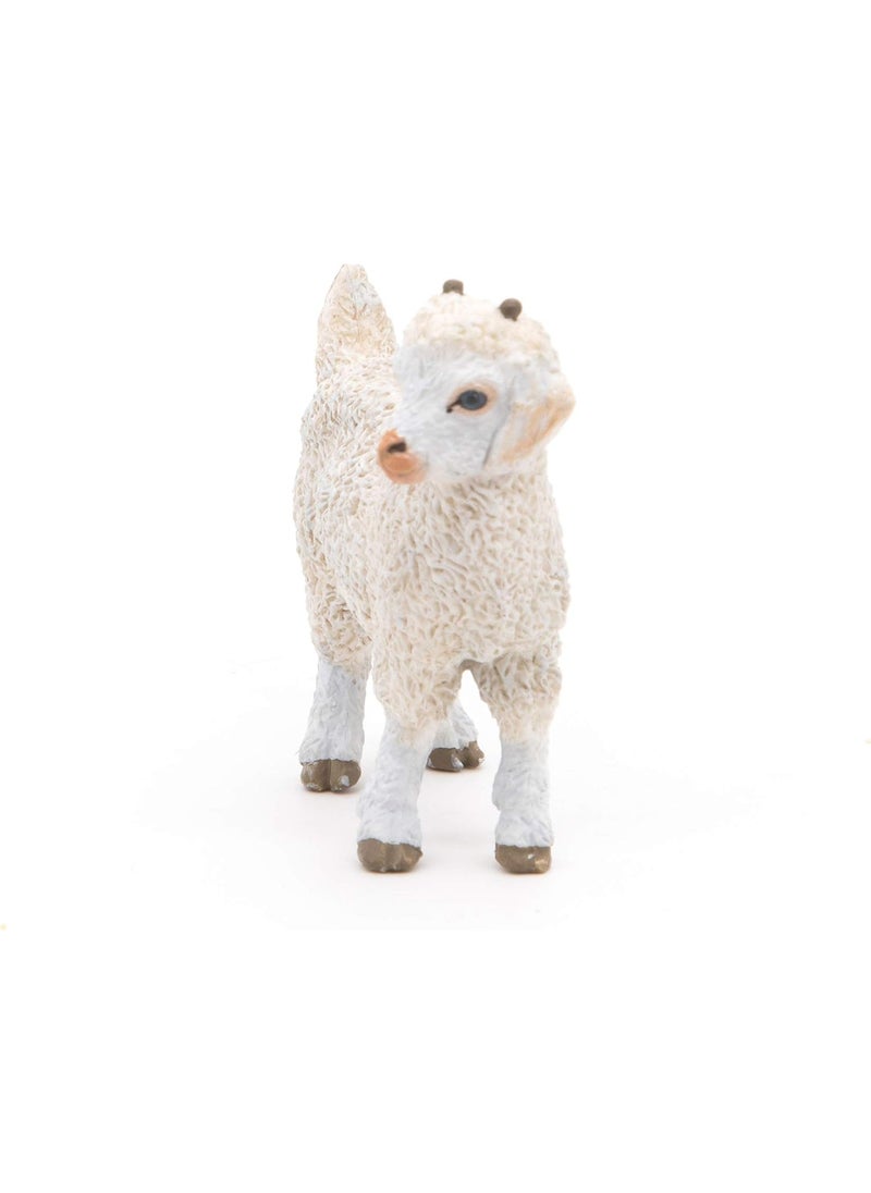 Papo Papo HandPainted  Figurine Farmyard Friends Young Angora Goat 51171  Collectible  for Children  Suitable for Boys and Girls  from 3 Years Old  - Image 2
