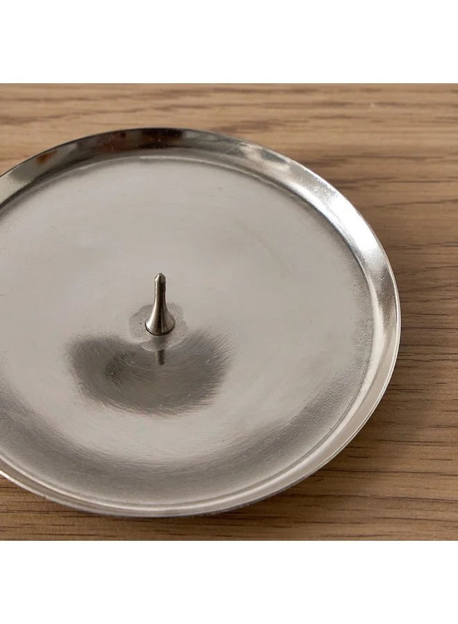Home Box Calot Nickel Metal Tealight Stand 10 x 1 x 10 cm