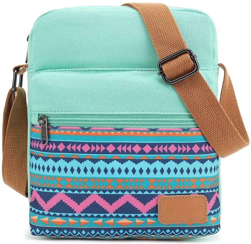Leaper Girls Crossbody Purses 2 PCS Floral Messenger Bag Canvas Crossbody Bag and Purse Set for Women (SD08-Yellow) - Image 1