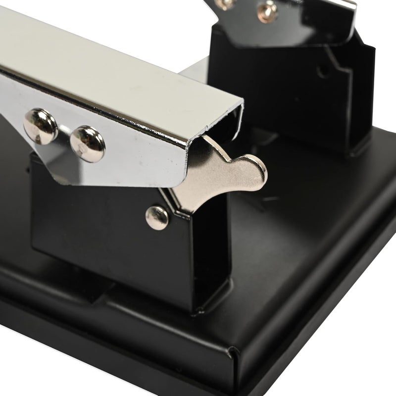 FIS Heavy Duty Metal Punch N508 - 80mm Capacity, All Metal Construction, Adjustable Paper Guide, Black - Image 5