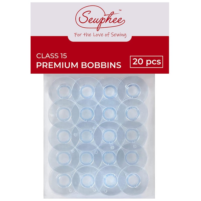 Sewphee 20pcs Bobbins fits Singer Sewing Machine  Class 15 Plastic Bobbins 81348