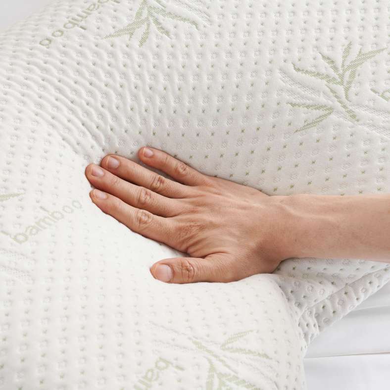 Pan Home وسادة Elevate Ergonomic Memory Foam مقاس 45x70x14 سم - أبيض - Image 3