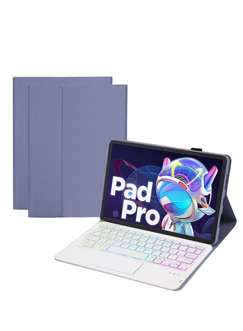 Gener8 Touchpad Arabic and English Keyboard Case Compatible With Lenovoi Pad Pro 11.2 Inch/Tab P11 Pro Gen 2, Backlight, Multi-Touch Trackpad, Flip Stand Case - Image 1