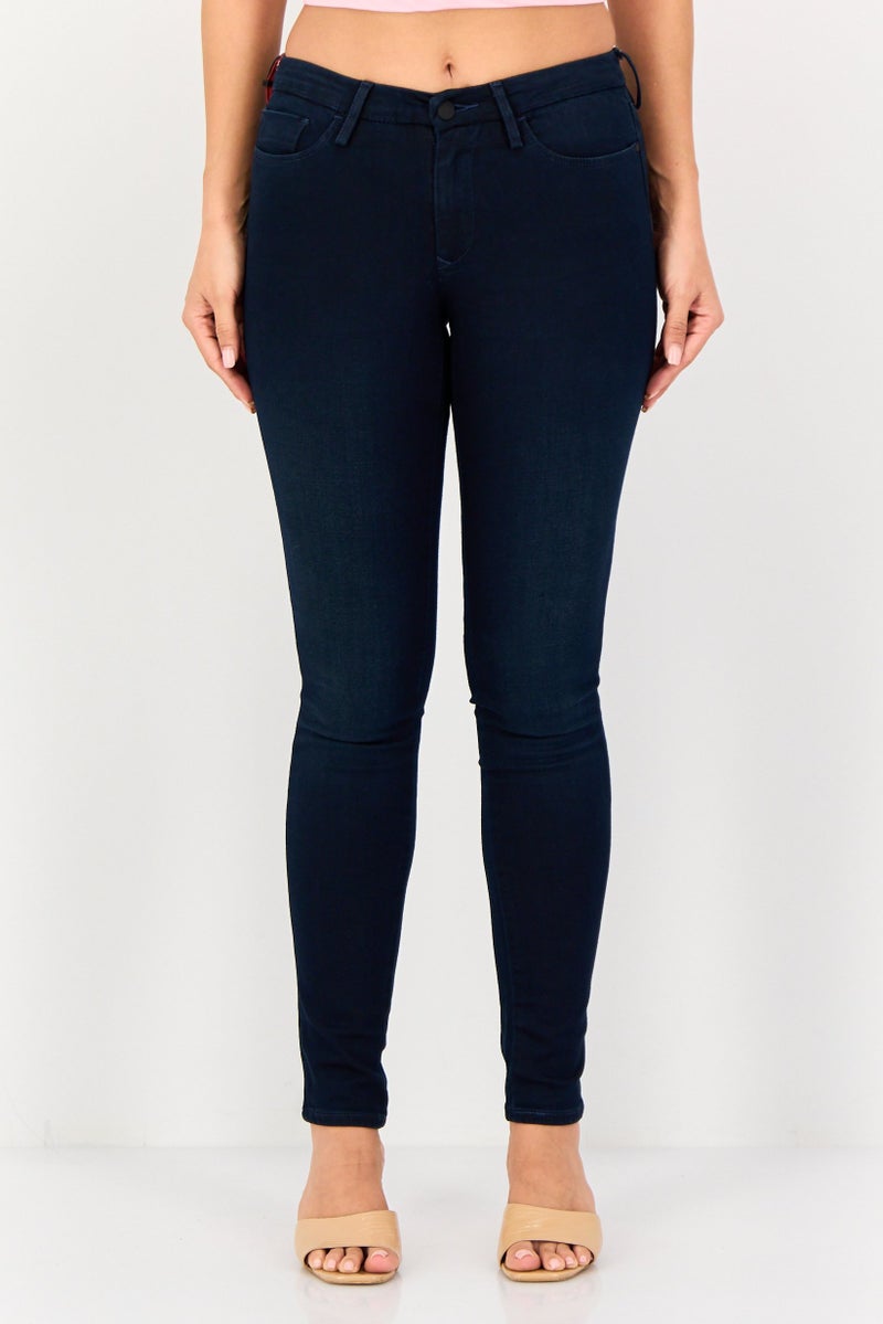 Levi's Levis x Redloop Women Skinny Fit Plain Stretchable 711 Jeans, Navy - Image 1