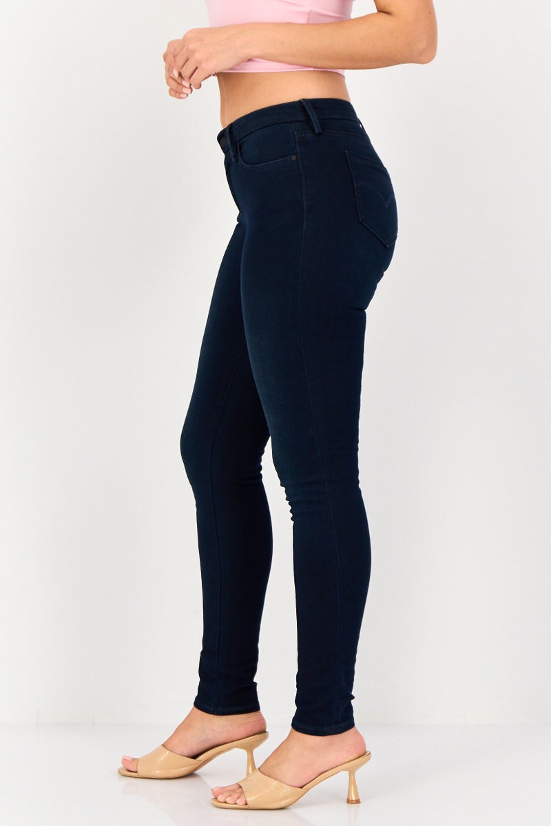 Levi's Levis x Redloop Women Skinny Fit Plain Stretchable 711 Jeans, Navy - Image 4