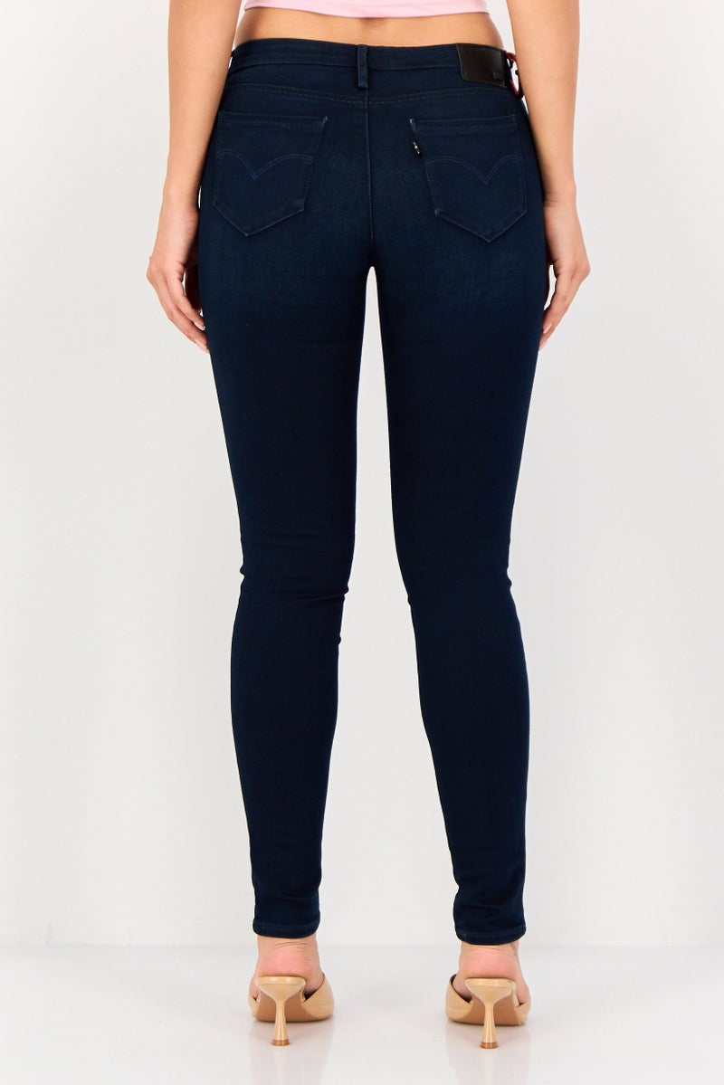 Levi's Levis x Redloop Women Skinny Fit Plain Stretchable 711 Jeans, Navy - Image 2