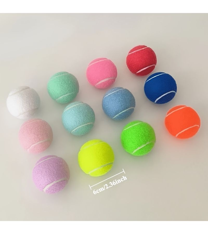 White Outdoor Training Tennis Balls High Bounce Durable Rubber Court Practice - Image 4