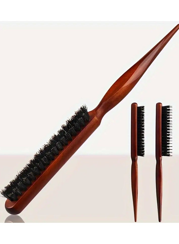 Ucanbe 2pcs Teasing Hair Brush Anti-Static Hair Comb For Men And Women - Wooden Handle Hair Brush For Styling And Detangling - Image 1