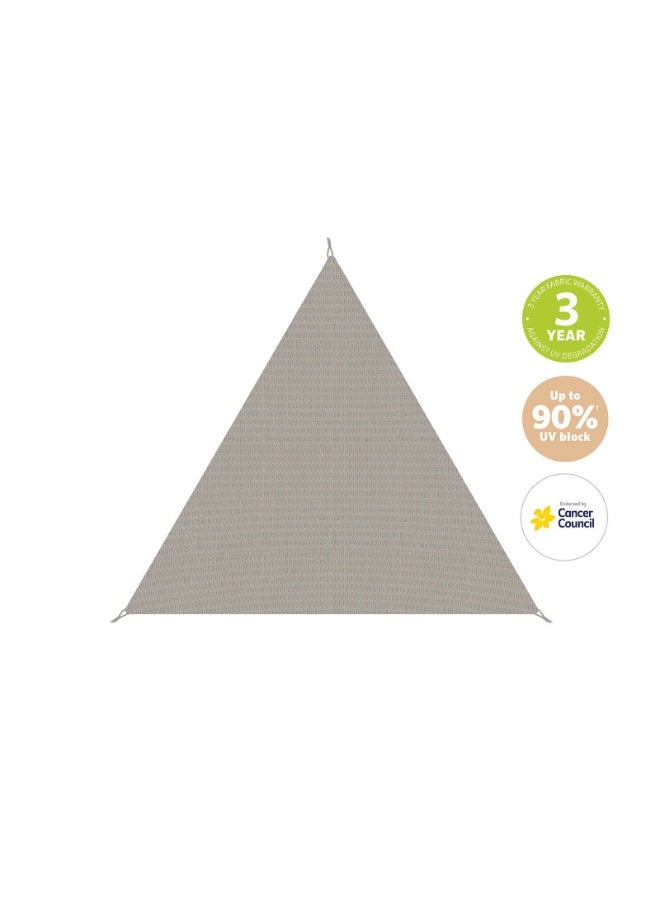 Coolaroo Portable Ready-To-Hang Triangle Riverstone Colour Shade Sail With Ropes Against Uv Degradation 3X3X3M Size - Image 5