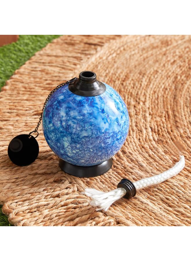 Eden Decorative Table Glazing Ball With Fibre Glass And Metal Lid 10X10X17.5 Cm - Image 3