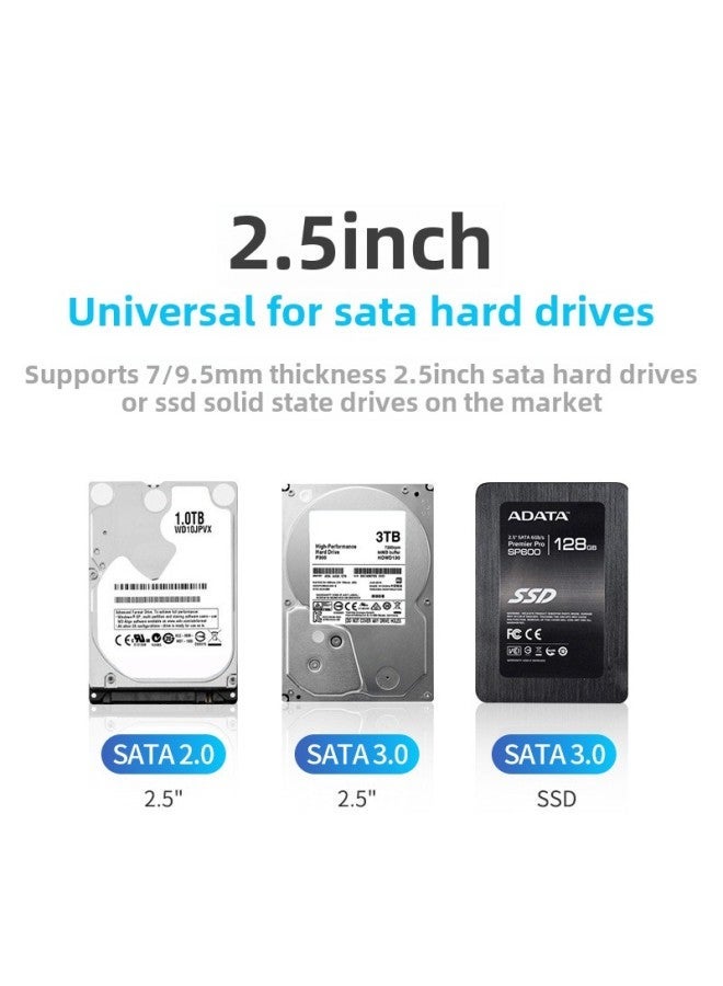 Mobile Hard Disk Box 2.5 Inch Usb3.0 Notebook Typec Mechanical Sata Solid State External Ssd Universal-Colour:Usb3.0 Carbon Black Model  - Image 5