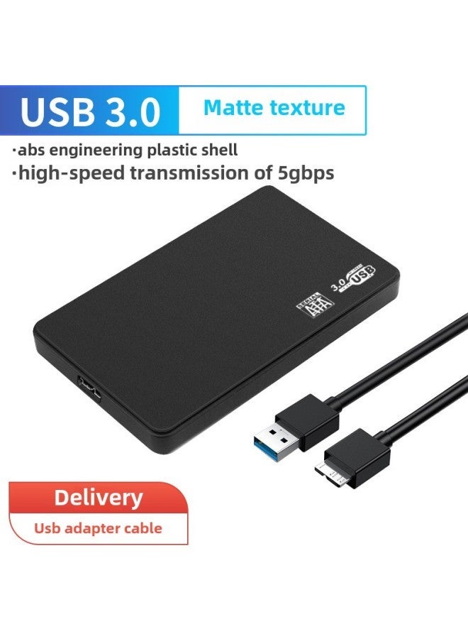 Mobile Hard Disk Box 2.5 Inch Usb3.0 Notebook Typec Mechanical Sata Solid State External Ssd Universal-Colour:Usb3.0 Carbon Black Model  - Image 1