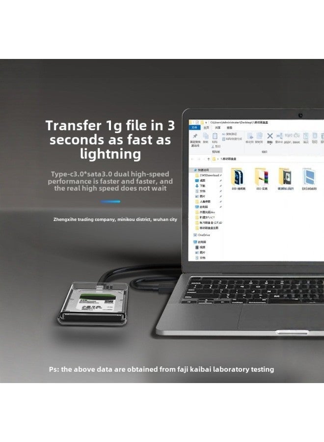 Mobile Hard Disk Box 2.5 Inch Usb3.0 Notebook Typec Mechanical Sata Solid State External Ssd Universal-Colour:Usb3.0 Carbon Black Model  - Image 3