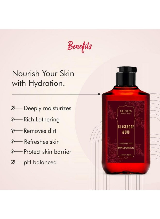 ذا لوف كو. غسول الجسم بلاك روز آند عود 50 مل - غسول الجسم الفاخر للنساء - عضوي ونباتي - جل استحمام للنساء - نباتي 100% - منتجات العناية بالبشرة والجسم الفاخرة - Image 3