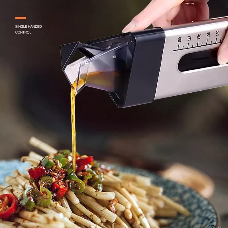 ATOOZED Glass Oil Bottle Dispenser Vinegar Liquid Pour Spout Bottle Container Pot Kitchen Seasoning Bottle 200 ml - Image 4