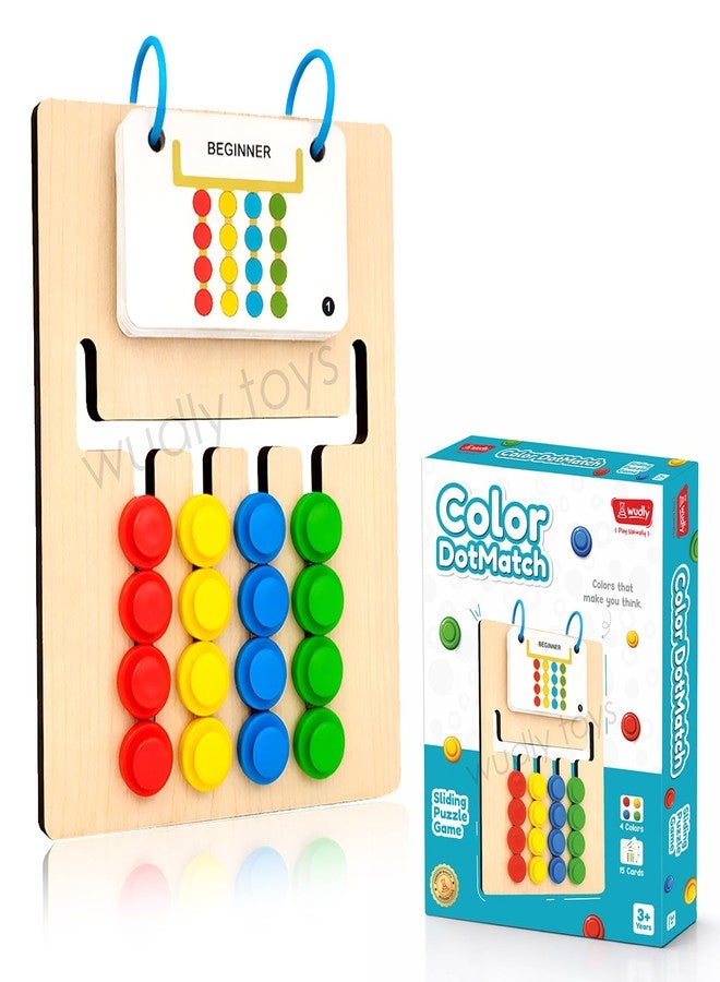 WUDLY® Wooden Logic Board for Kids - Montessori Pattern Matching Toy - Colour Sorting & Sequence Game Cognitive Skill & Brain Development Board Fine Motor Activity Preschool Learning Educational Toy - Image 1
