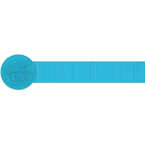 Amscan Carribean Blue Crepe Paper Roll - 81' (1 Count) - Great for Stunning DIY Crafts, Party Decor, and More - Image 2